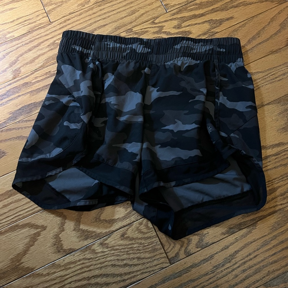 Athleta Black Camo Athletic Shorts